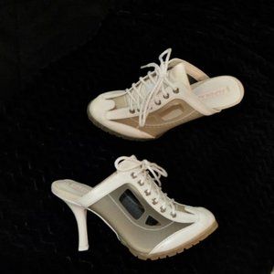 New PAPRIKA Dating White/Clear Women Lace-up Heels 8